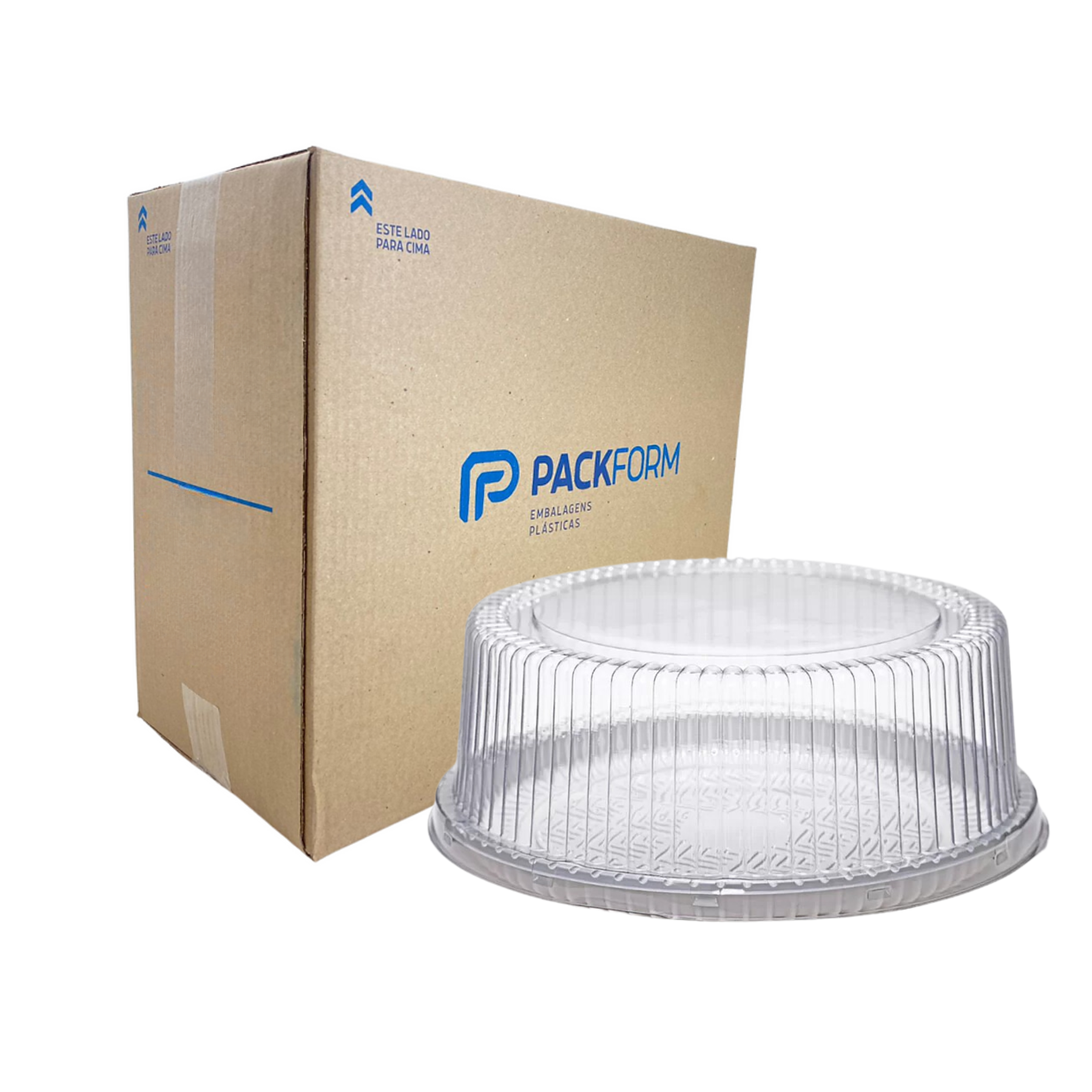 Embalagem 50 Branca Media Estriada Packform c/ 50un - Caixa