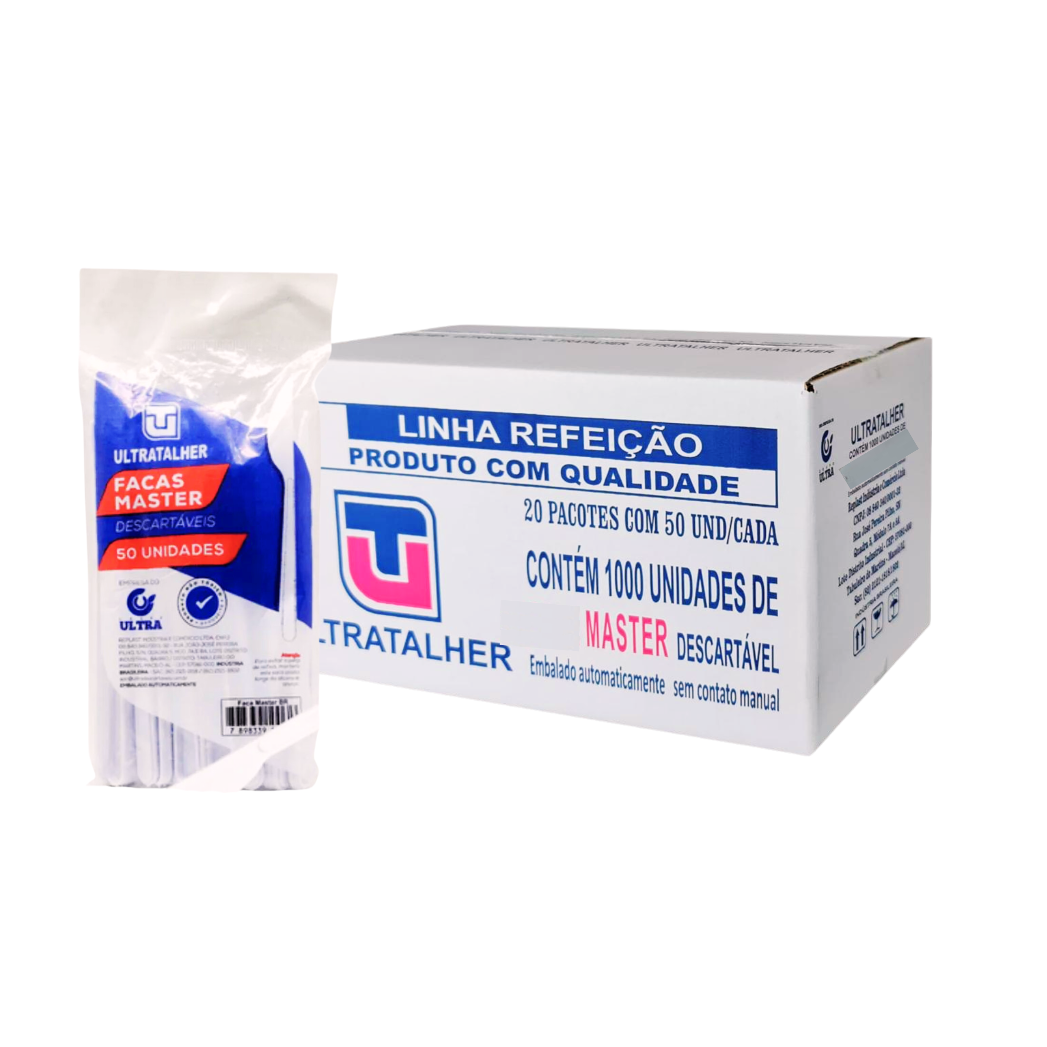 Faca Master Cristal Ultra 20pct c/ 50un - Caixa
