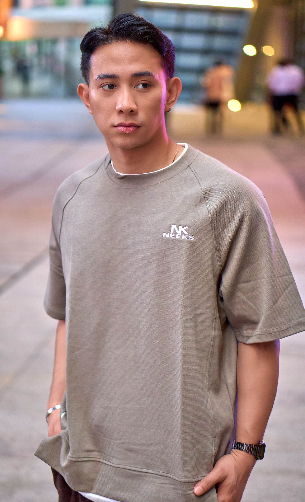 Thumbnail: Relaxed Fit Crewneck Gray T-Shirt