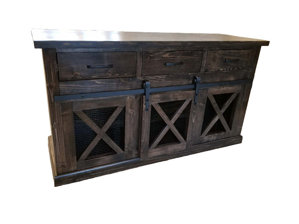Thumbnail: Wooden Barn Door Dog Crate