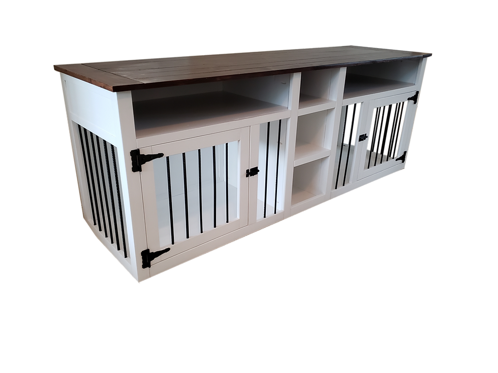 Thumbnail: Double Dog Crate with Shelves