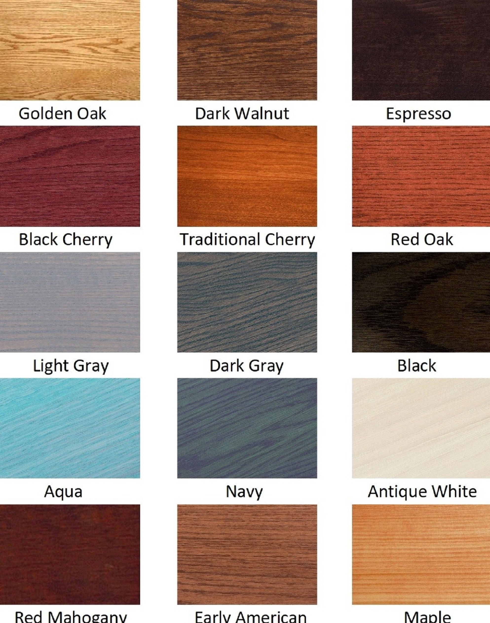 Cat Litter Box Cabinet Stain Color Chart