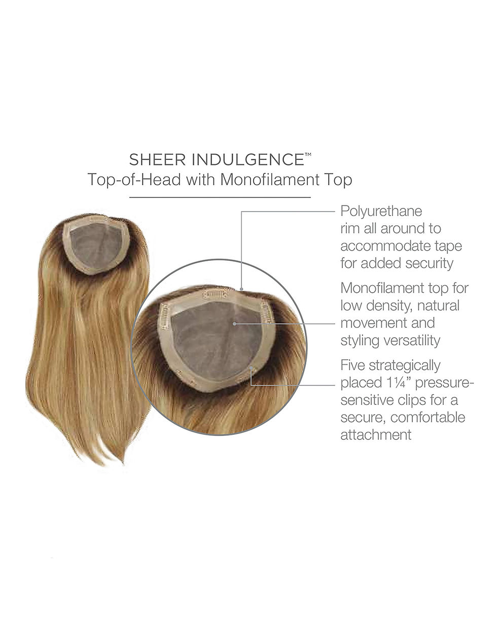 Thumbnail: gilded 18" topper by raquel welch cap information