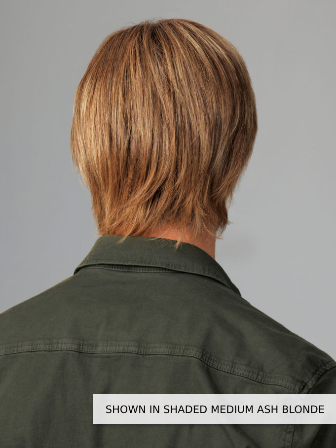 Thumbnail: chiseled by him collection men's wig back view