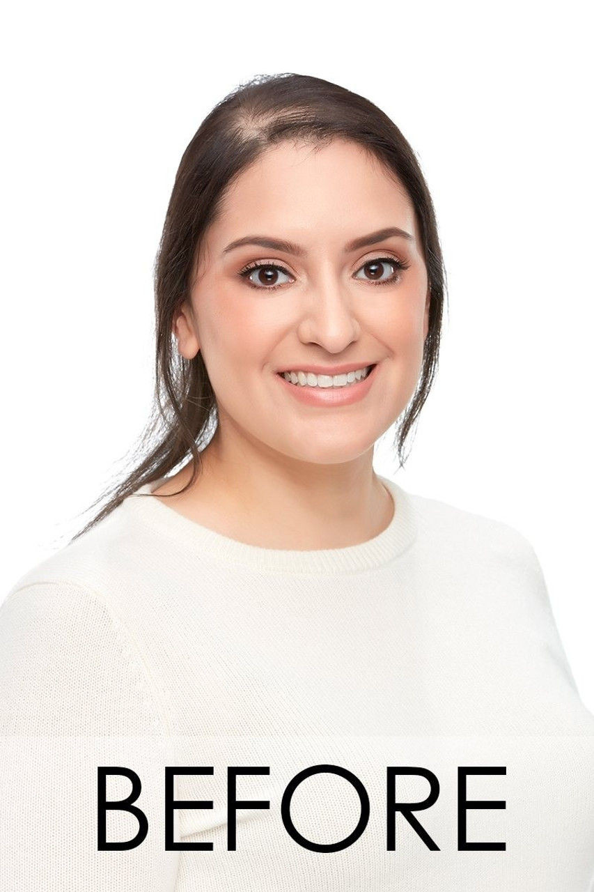 Thumbnail: Top Style HH 12" by Jon Renau | Human Hair Topper brunette before