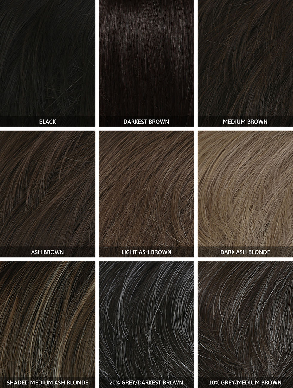 Thumbnail: chiseled by him collection men's wig colour options 1