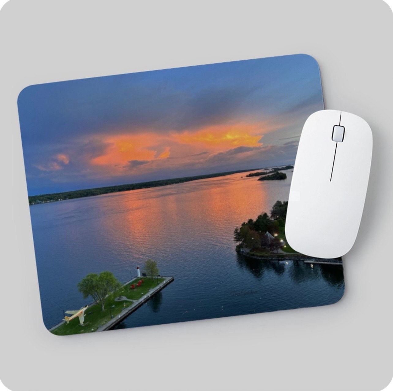 st. lawrence river rise and shine mouse pad brockville ontario