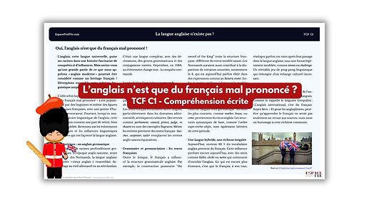 L’anglais n’est que du français mal prononcé ? TCF C1