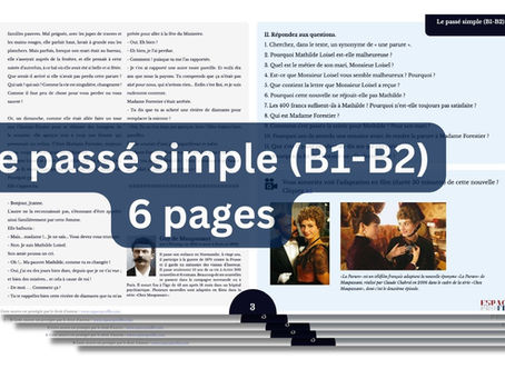 Dossier spécial - "Le passé simple" (6 pages)