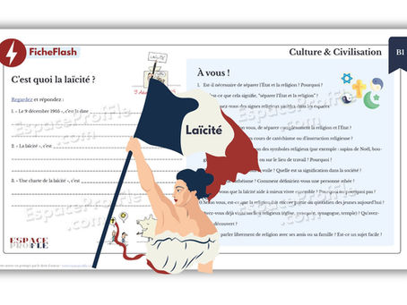 Parler de la laïcité en classe : une FicheFlash pour lancer le débat (B1