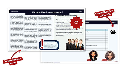 Uniforme à l’école - pour ou contre ? C1