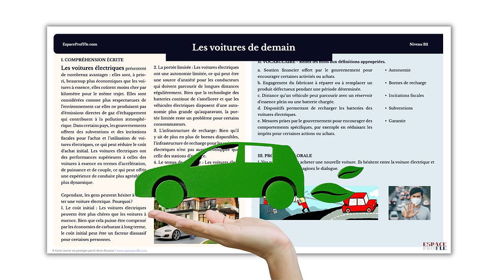 Les voitures de demain (B2)