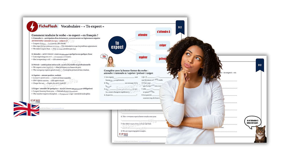 FicheFlash Vocabulaire - « To expect » (B1-B2)