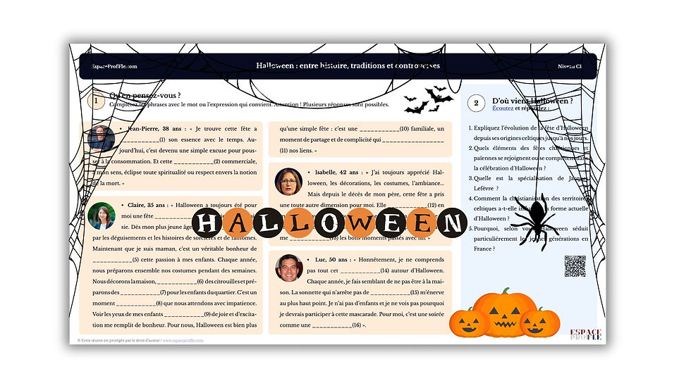 Halloween : entre histoire, traditions et controverses (B2)
