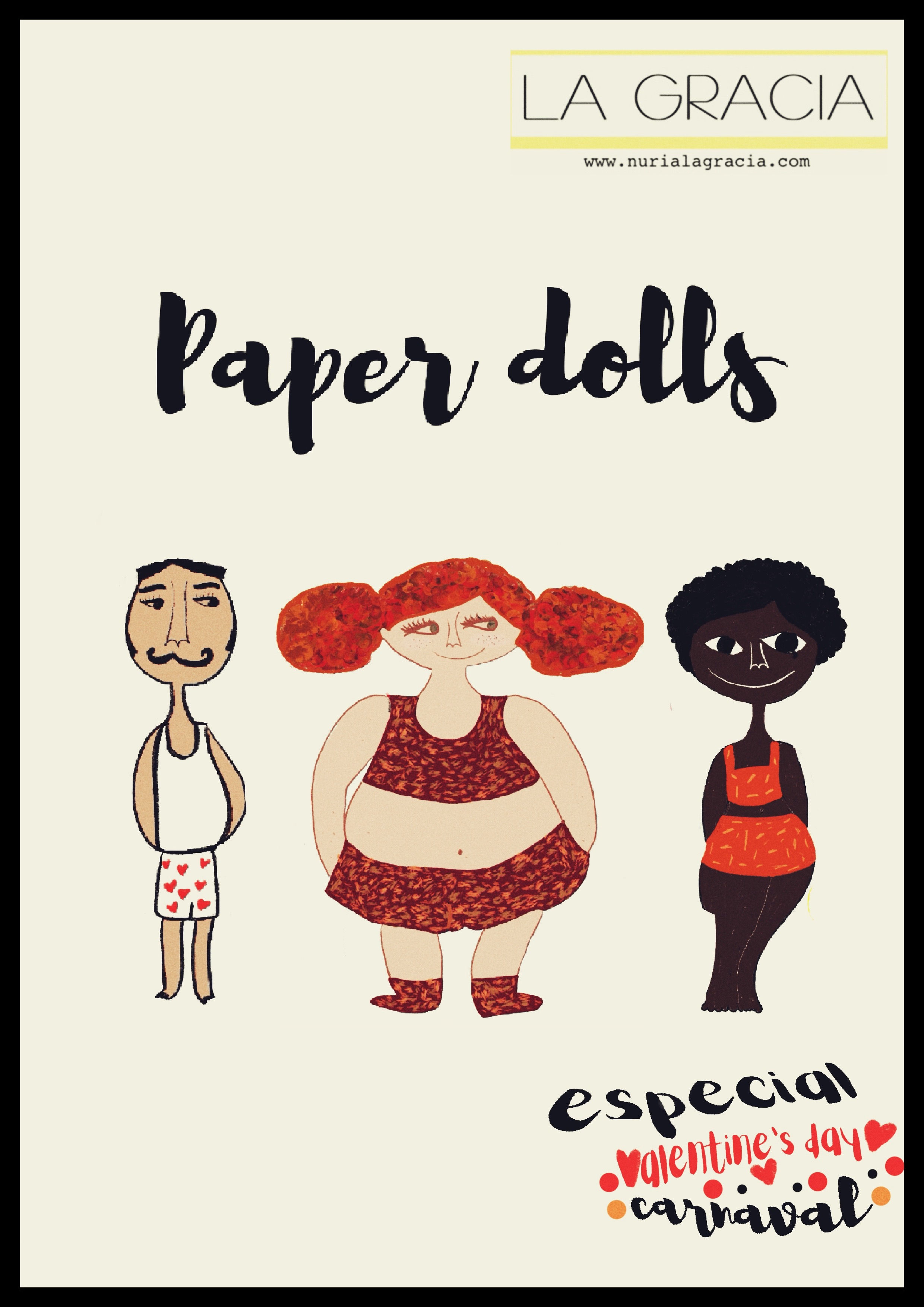 Paper dolls n2 Especial Carnaval & Valentine’s day