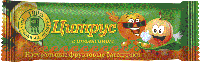 Батончик фруктовый "Цитрус" с апельсином