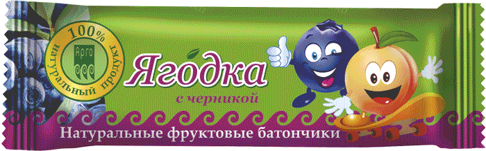 Батончик фруктовый "Ягодка" с черникой