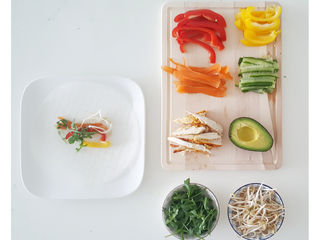 Verse springrolls met chilisaus