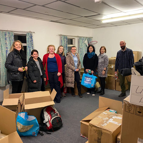 Volunteers at Scout Hut
