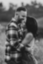 Smiling couple embracing