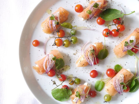 Smoked Salmon Wrapped Cream Cheese