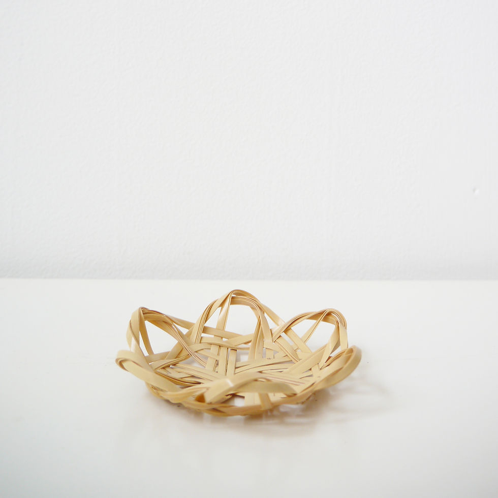 Handwoven Bamboo Coaster Plum