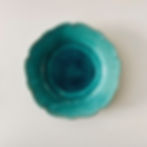 Thumbnail: RINKA Rim Shallow Bowl Plate Turquoise  -L