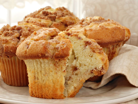 Mini Coffee Cakes with Flaxseed Walnut Streusel by Stacey Antine, MS, RD
