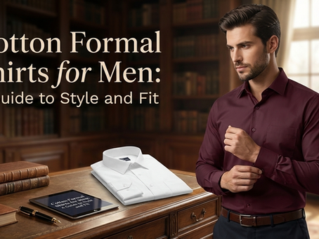 Cotton formal shirts for men
