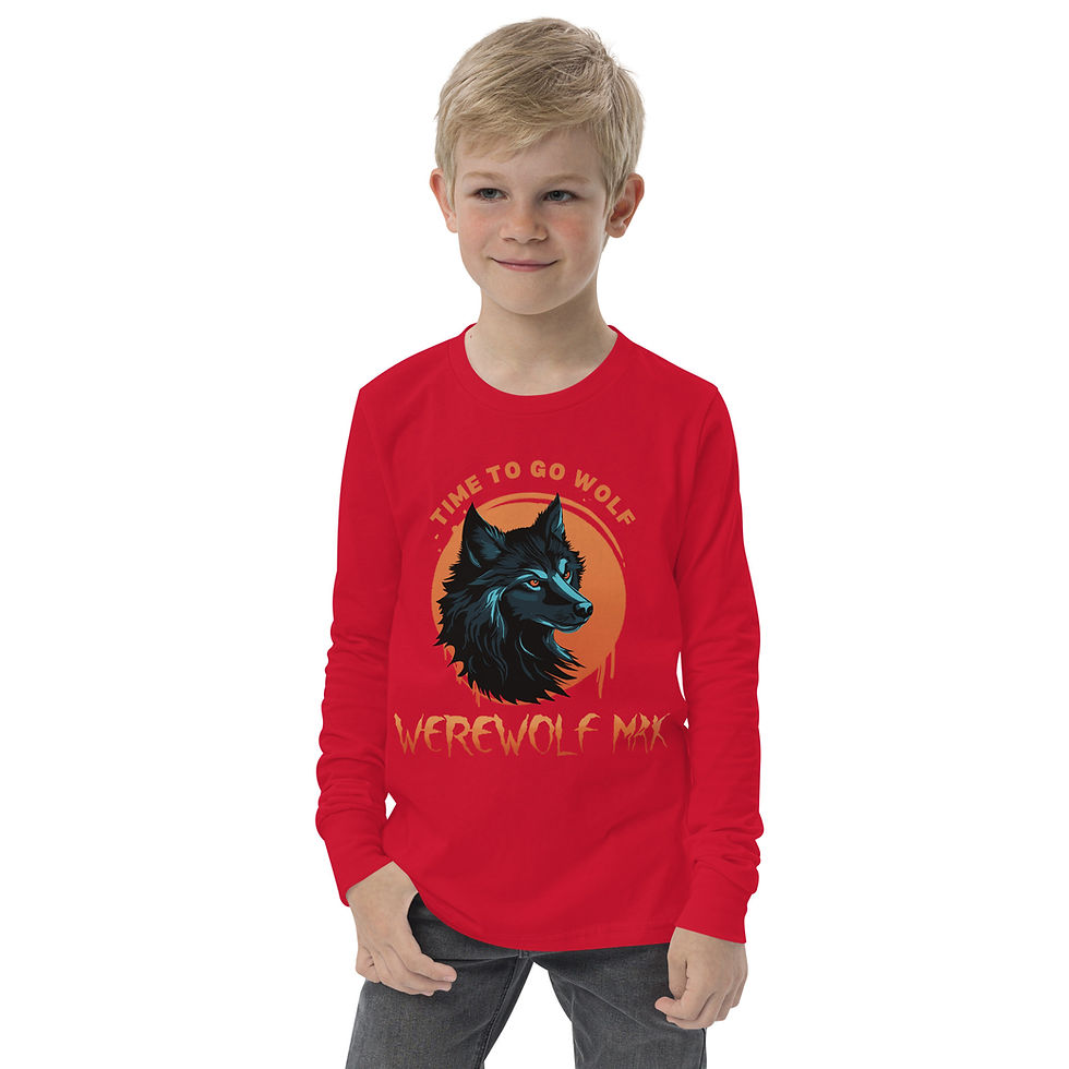 Thumbnail: Werewolf Max kids long sleeve tee