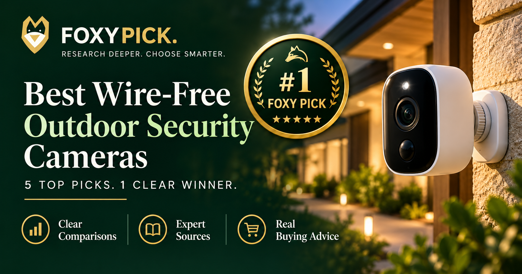 Solar-powered security camera featured in FoxyPick wire-free camera comparison
