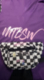 Thumbnail: MoneyTalksBullshitWalks Bodysuit w/Checkered fanny pack & matching socks