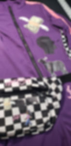Thumbnail: MoneyTalksBullshitWalks Bodysuit w/Checkered fanny pack & matching socks