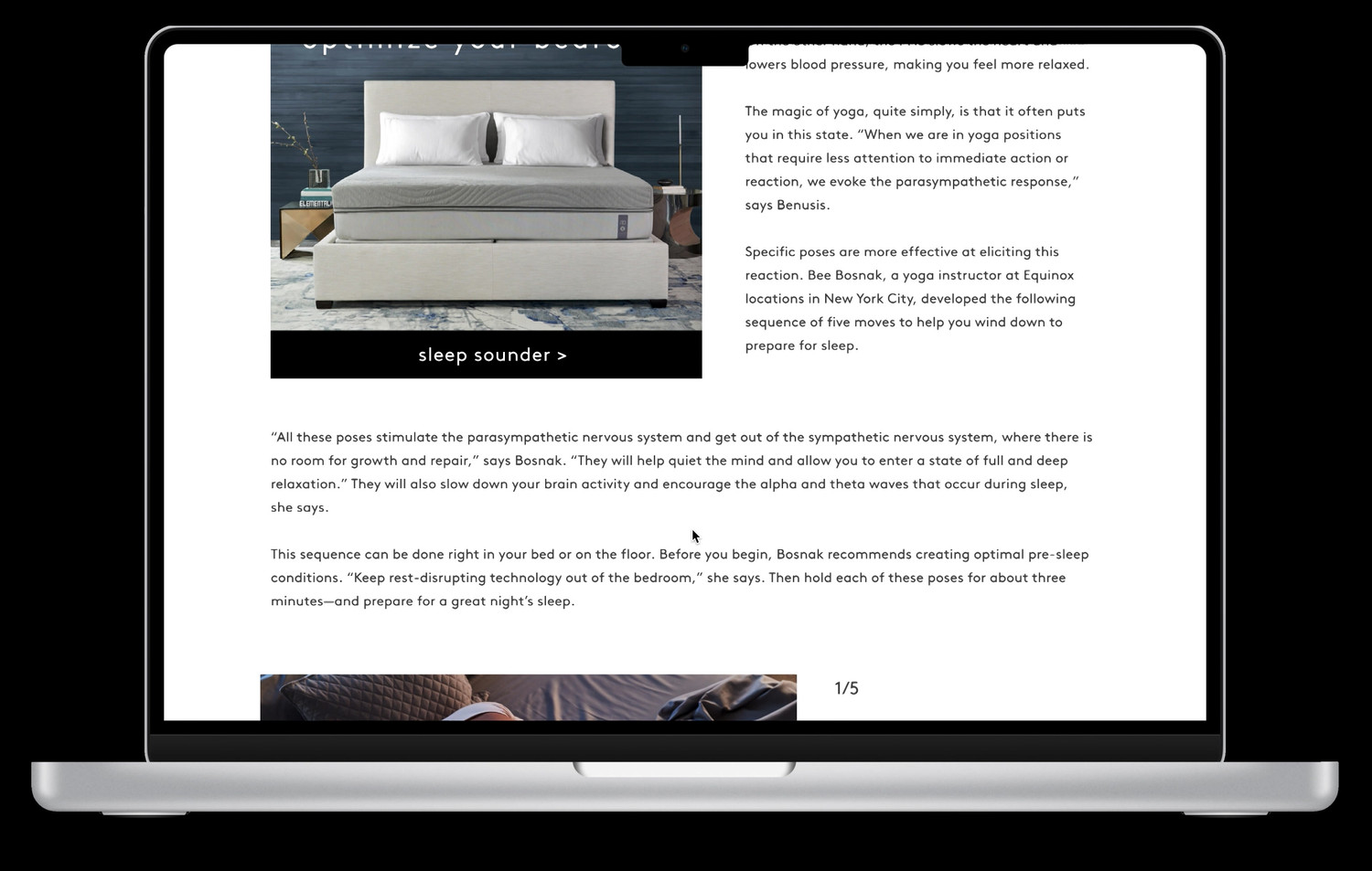 Microsite screen