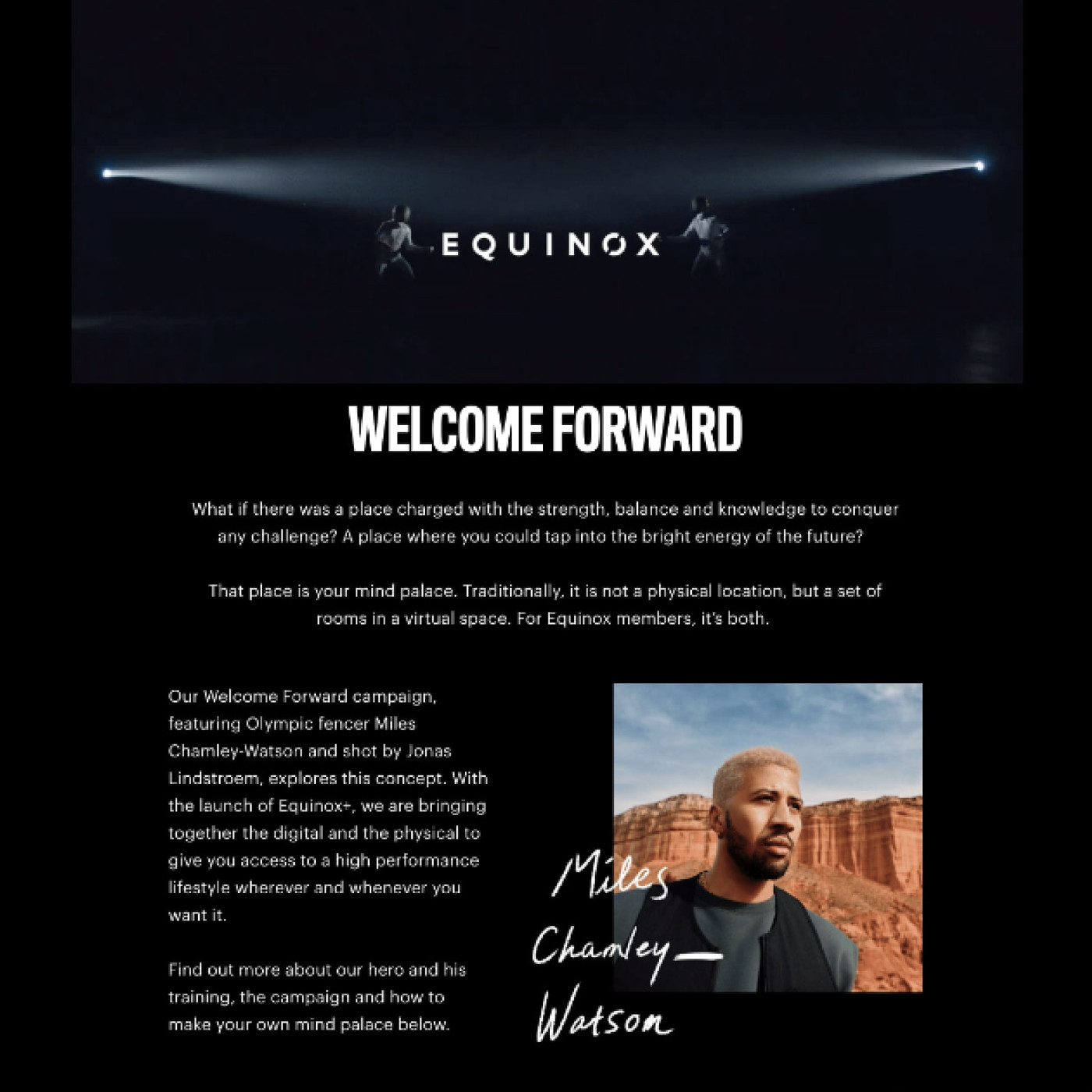 Welcome Forward microsite design
