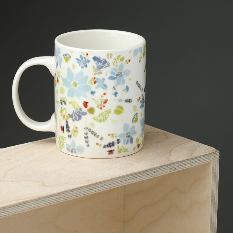 Thumbnail: Blue Lavender Garden Porcelain Mug 300ml by Julie Dodsworth - Gift Boxed