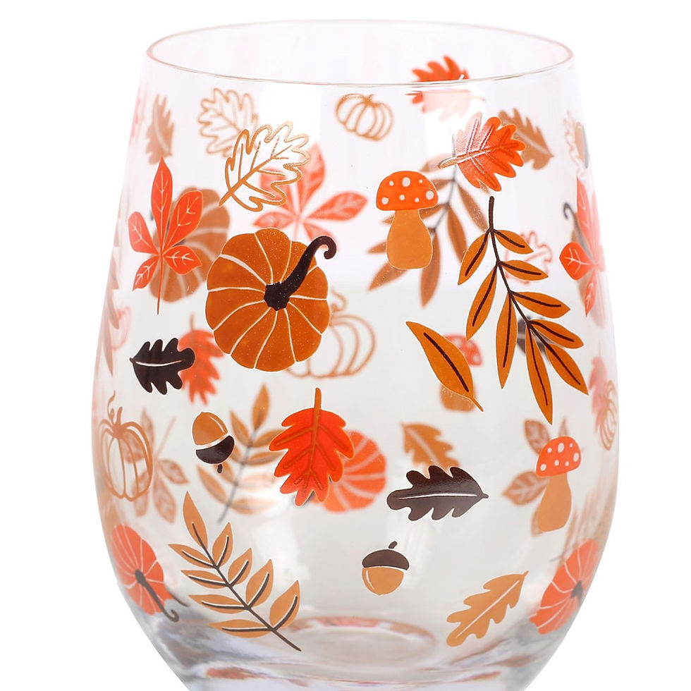 Thumbnail: Stemless Glass from the Autumn Leaves & Pumpkins Please  - Gift Boxed