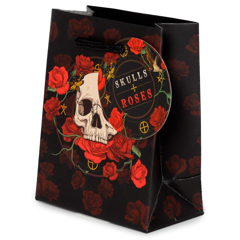 Thumbnail: Skulls & Roses Red Roses Gift Bags - S M L