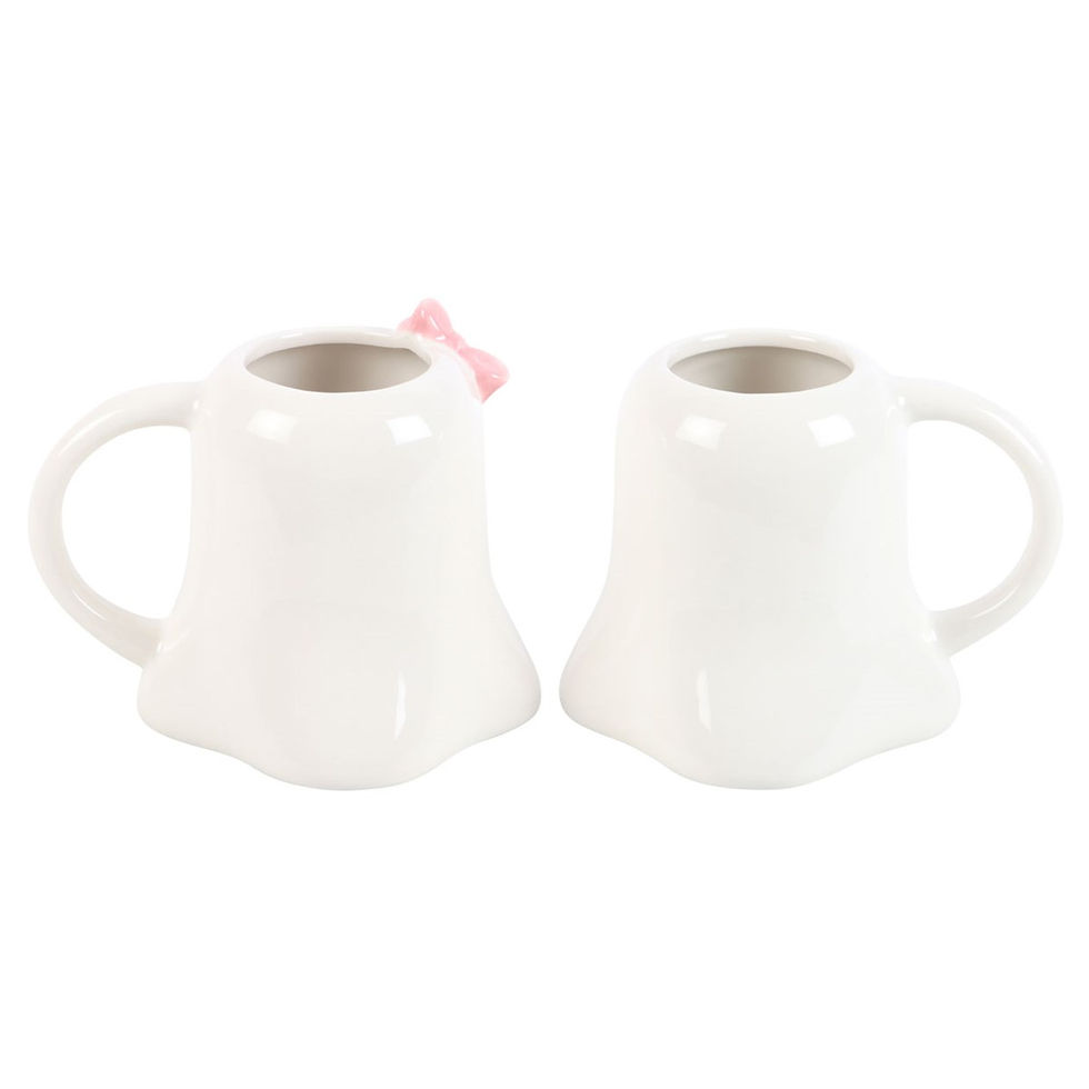 Thumbnail: Mr & Mrs Boo Ghost Shaped Mug Set - Gift Boxed