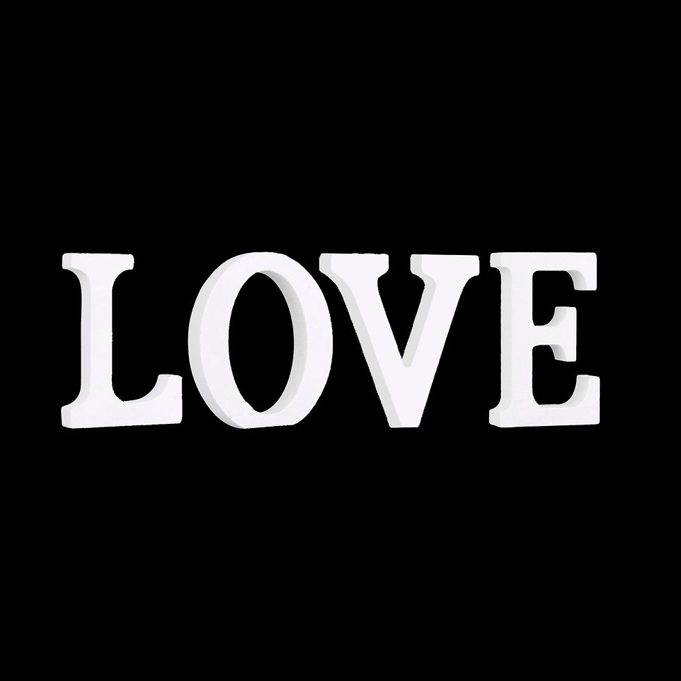 White Wooden Love Sign