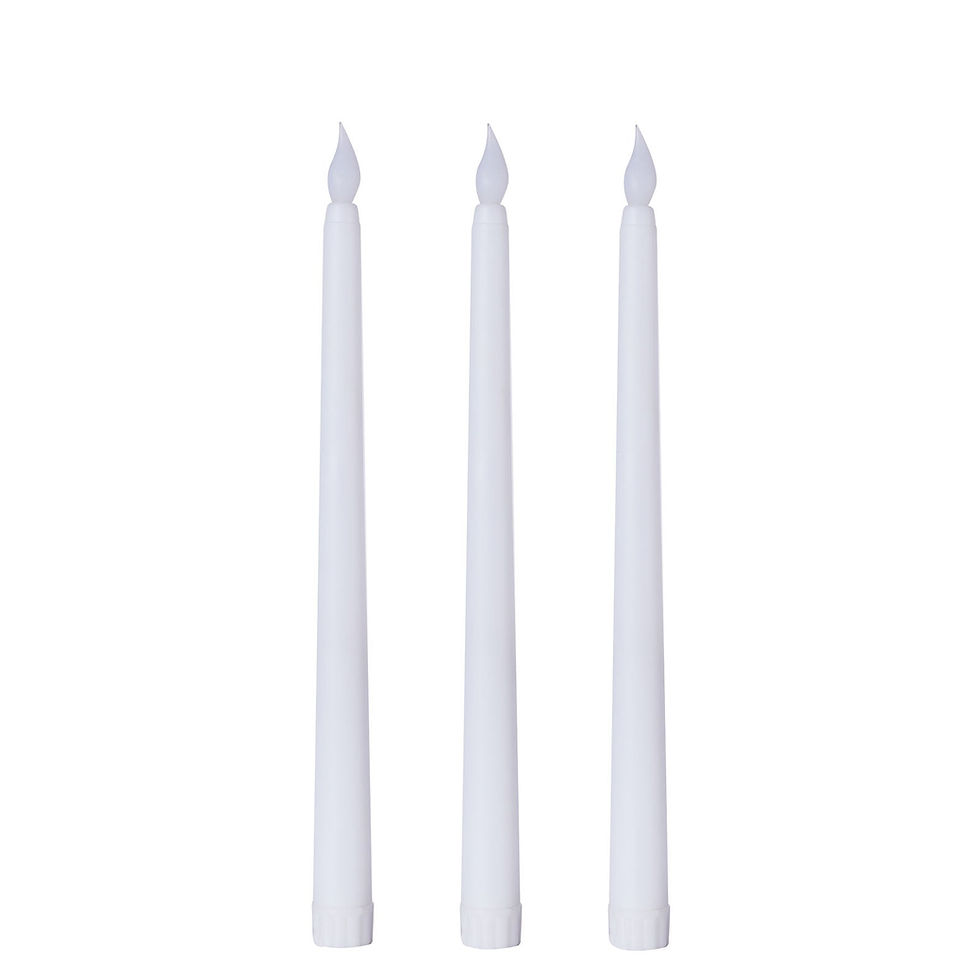White Flameless Tapers