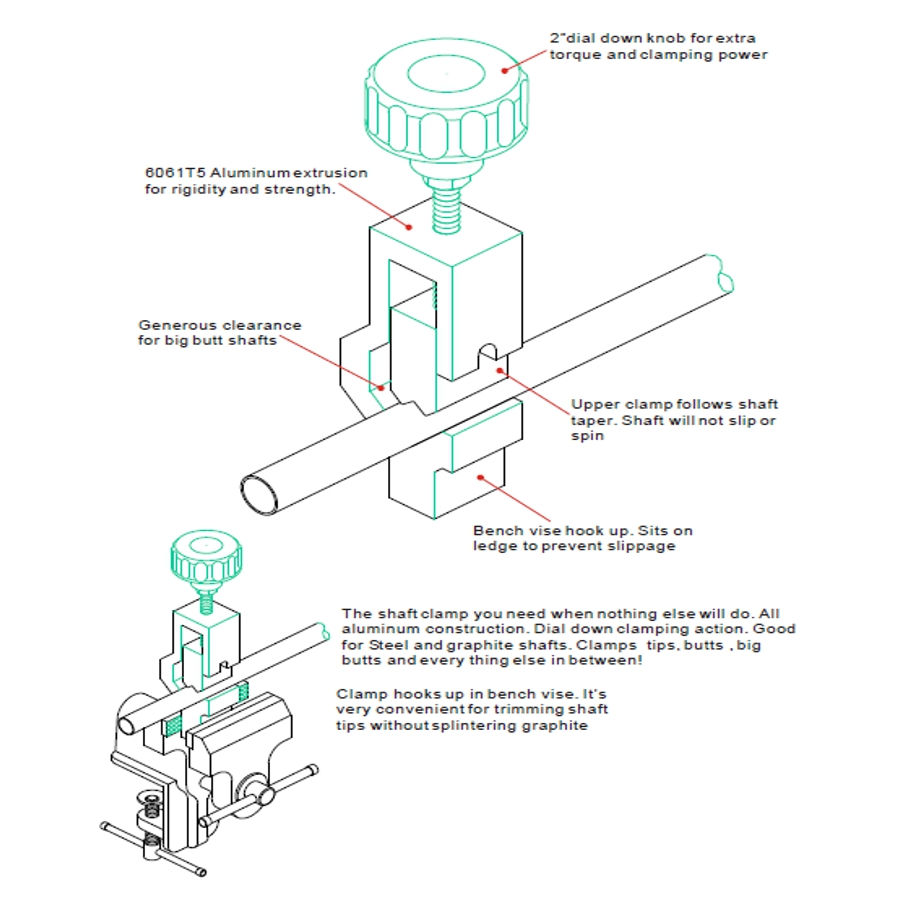 Thumbnail: Golf Mechanix Dial Down Shaft Clamp