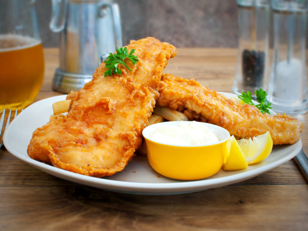 Beer Battered Fried Fish & Chips