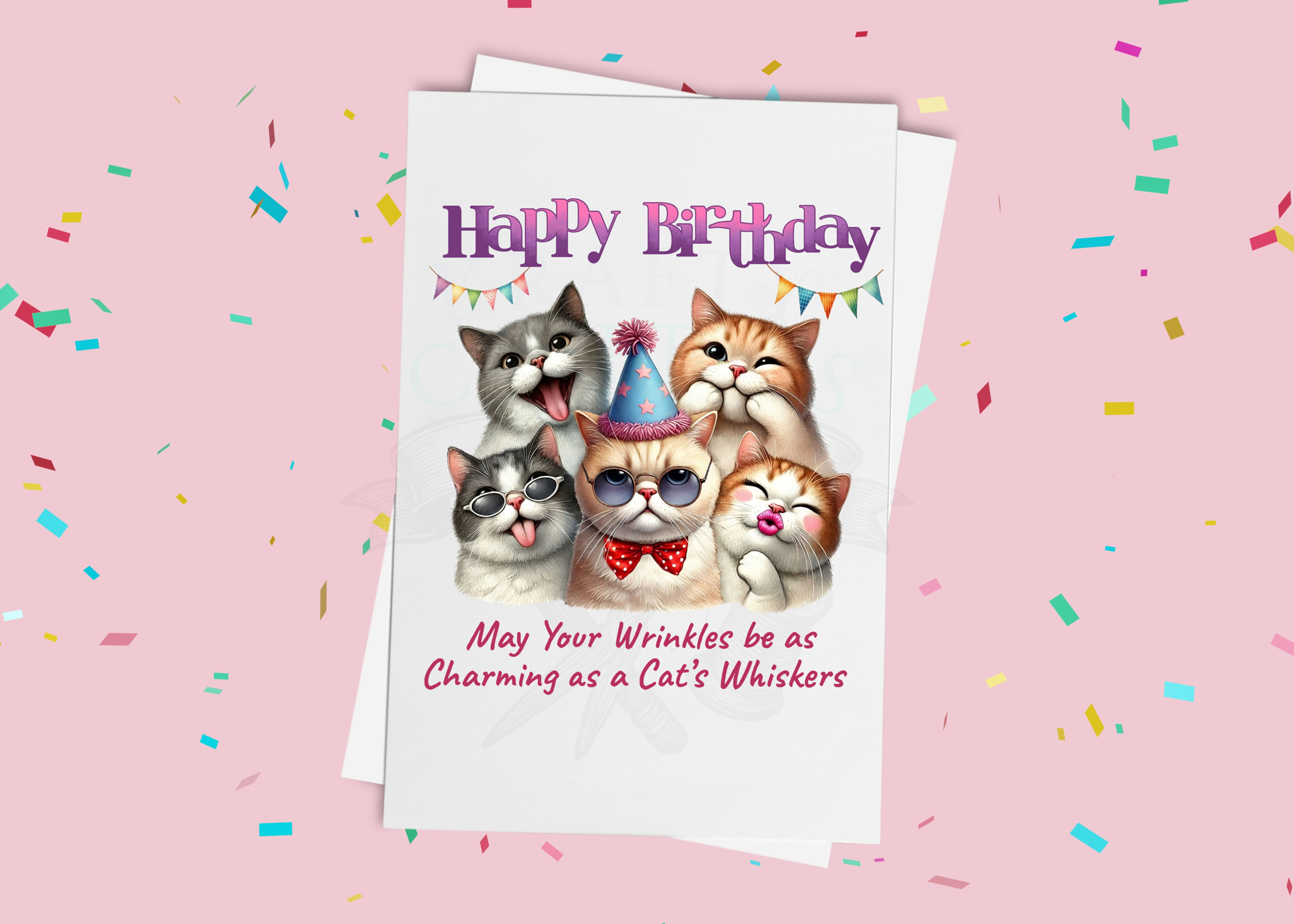 Funny Cat Birthday Card | Cat Lover | Getting Old Card | Card for Cat Mom