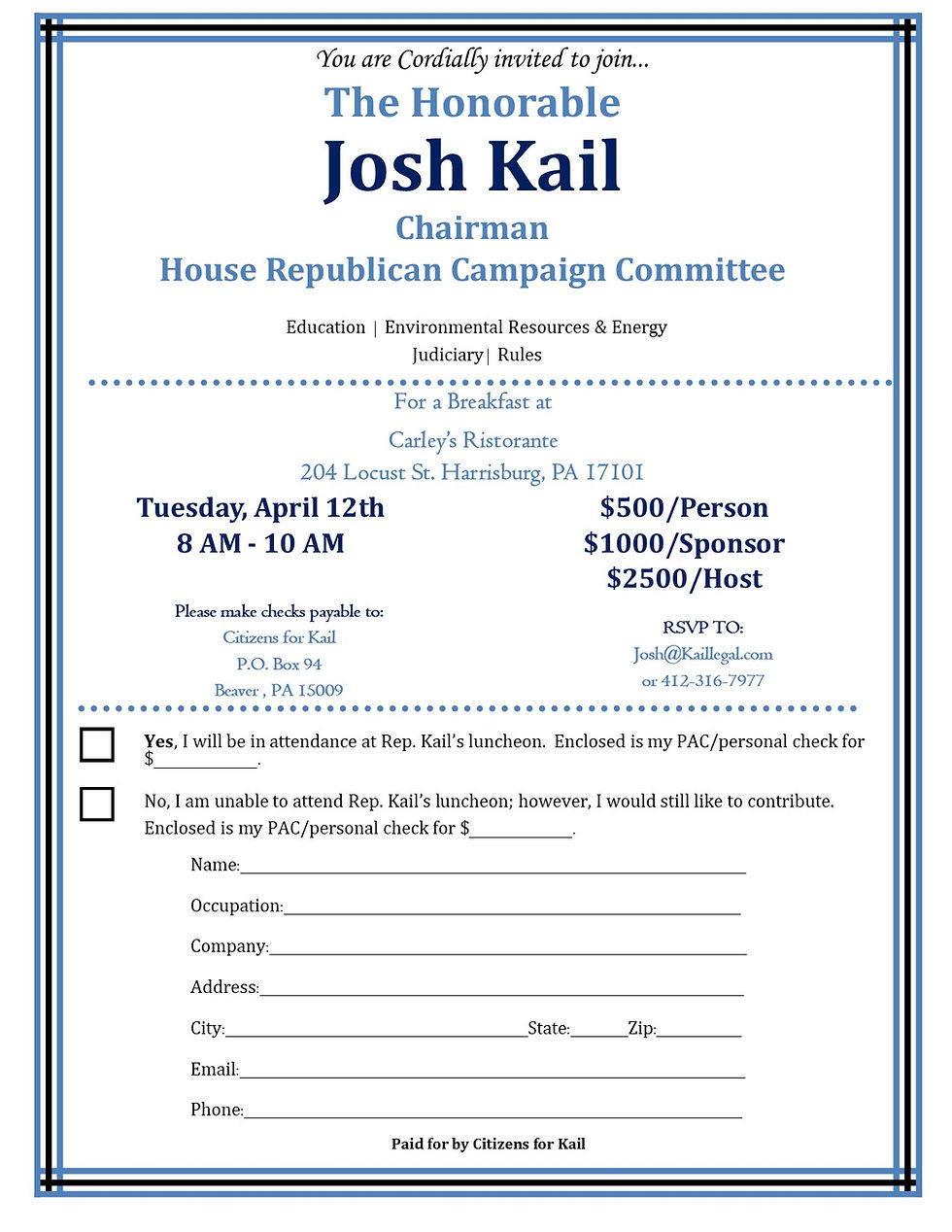 Rep. Kail's Breakfast 