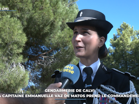 Gendarmerie de Calvi : la Capitaine Emmanuelle Vaz De Matos prend le commandement