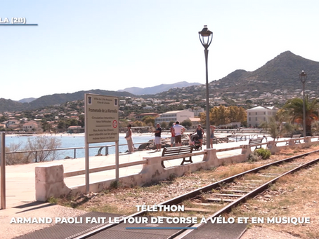 Téléthon : Armand Paoli fait le tour de Corse à vélo et en musique