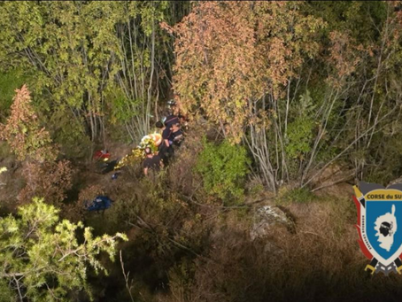 PIANA : UN MOTARD GRAVEMENT BLESSÉ DANS UNE CHUTE DE RAVIN