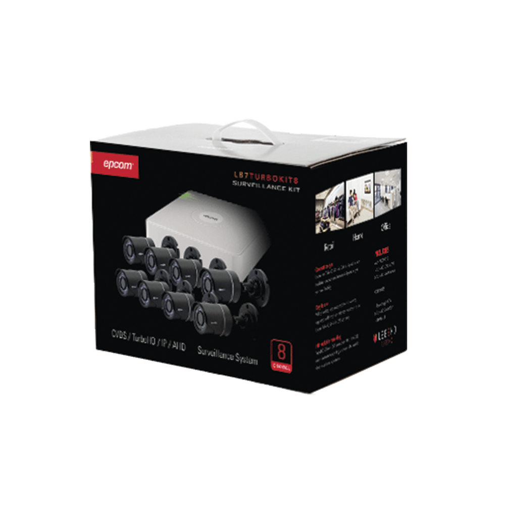 Sistema Completo / 8 Cámaras Bala TURBOHD 720p