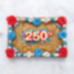 America 250th cookie cake with vanilla frosting